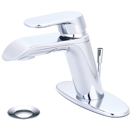 OLYMPIA FAUCETS Single Handle Bathroom Faucet, Compression Hose, Centerset, Chrome, Weight: 4.1 L-6032-WD